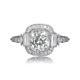 Vintage Unique Art Edwardian Engagement Ring 3 Ct Cushion Diamond Silver
