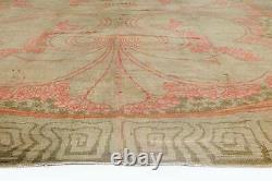 Vintage Viennese Art Nouveau Pink And Dusty Pale Orange Carpet Bb6644