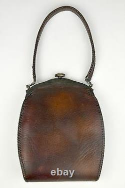 Vintage Vintage Art Deco New Stamped Leather Handbag Handbag Pack By Turnloc