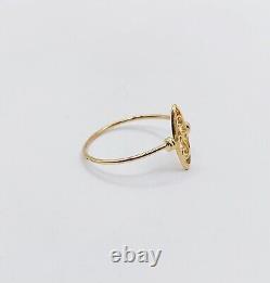 Vintage finely filigree art nouveau style 18k Marquise ring