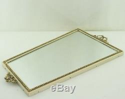 Wall Mirror Style Art Nouveau Metal Frame Brass Lanyard Mirror Vintage