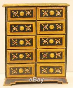 Wardrobe Box Hand Painted Wood Home Decor Art Vintage Collection Us7