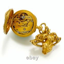 Women's Art New Gold Revers Watch With 18k Brooch Gold Ca1909