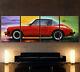 Xxl Pop Art Red Porsche 911 Targa Classic Canvas Picture Vintage Deco Nostalgia
