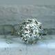 2.25 Ct Diamant Rond 14k Or Blanc Finition Art Déco Vintage Engagement Ring