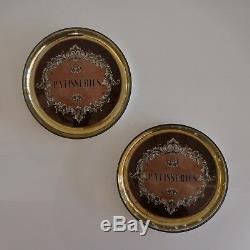 2 assiettes pâtisseries miniatures décoratives art nouveau vintage 1900 France