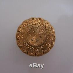 2 boutons manchette or bijoux joaillerie vintage Art Nouveau Déco France N4041