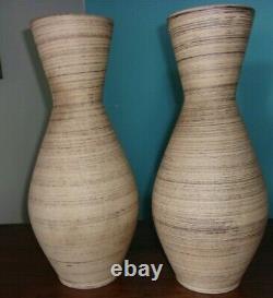 2 grands vases vintage west germany, style art déco art nouveau 40 cm
