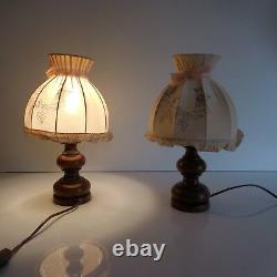 2 lampes chevet éclairage vintage art nouveau déco design XXe PN France N2973