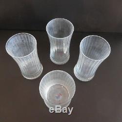 4 verres glasses vintage art nouveau art déco design XXe PN France
