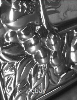 925 Argent Sterling Cadre Photo Antique Vintage Art Nouveau Grenade 13x18 (T2)
