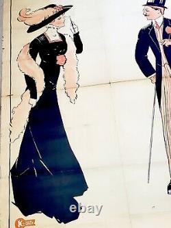 Affiche/1907/Kossuth Publicité/Art Nouveau/Femme/ Homme/Couple/Art /Déco/Vintage