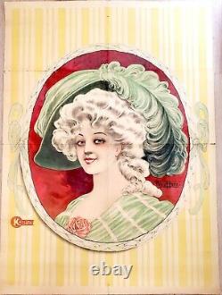 Affiche/1907/Paolo Henri / Kossuth/Art Nouveau /Femme/ Publicité/Vintage/Paris