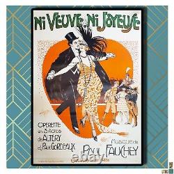Affiche/1919/ Opérette /Vintage/ Veuve /Lithographie/ Paris/ Art Nouveau / ART