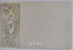 Alphonse MUCHA Carte postale vintage authentic postcard 1900 Art nouveau