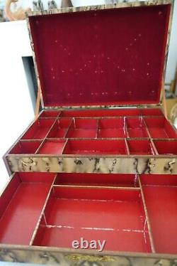 Ancienne boite à couture art nouveau/1900 sewing box vintage