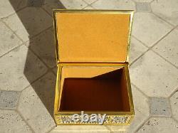 Ancienne boîte coffret en argent et bronze doré ERHARD & SOHNE Germany vintage