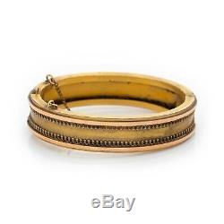 Antique Vintage Art Nouveau 14k or Rempli Gf Étrusque Mariage Bracelet Bracelet
