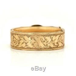 Antique Vintage Art Nouveau 14k or Rempli Gf Taille D'Epargne Mariage Bracelet