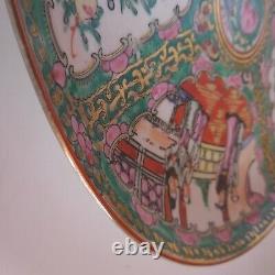 Assiette plate porcelaine Chine 1930 vintage art nouveau déco fait main N7025