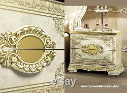 Baroque Haute Brillance Table de Chevet Ancien Vintage Art Meubles Style Italien