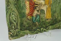 Bas relief 1910 céramique Lachenal art nouveau, ceramic vintage, pottery art deco