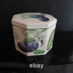 Boite fruits fleurs Container made in England vintage art déco PN France N2960