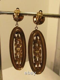 Boucles d'oreilles vintage art nouveau
