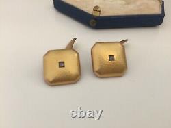 Boutons de manchette or 333 (8 k) bijoux joaillerie vintage Art Nouveau Déco