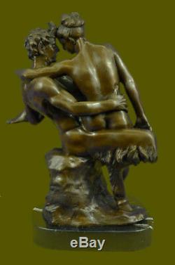 Bronze Autrichien Érotique Demon Satyr Sculpture Figurine Art Vintage