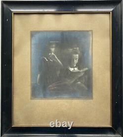 Cadre Photo Noir Aussi Vintage Falzmaße 40 X 34,5 CM Art Nouveau Antique