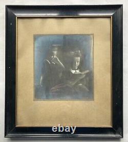 Cadre Photo Noir Aussi Vintage Falzmaße 40 X 34,5 CM Art Nouveau Antique