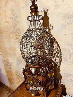 Cage À Oiseaux Victorian Vintage Rare Magnifique Art Déco