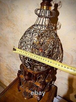 Cage À Oiseaux Victorian Vintage Rare Magnifique Art Déco