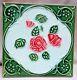 Carreau Majolique Dk Japon Vintage Art Nouveau Fleur Rose Porcelaine Collection