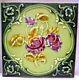 Carreau Majolique Rose Violet Art Nouveau Angleterre Porcelaine Vintage Objets #