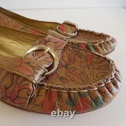 Chaussures PONS QUINTANA cuir made in Spain vintage art nouveau