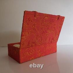 Coffret boite bijoux fait main carton tissu vintage art déco design Asie N4068