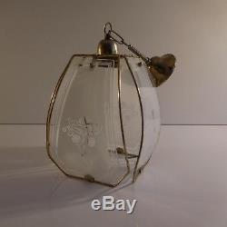 Eclairage lustre suspension vintage art nouveau déco rococo PN France N2341