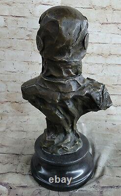 Fin Grand Vintage Français Art Nouveau Bronze Statue Sculpture E. Villanis Statue