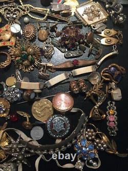 Job Rare Big Lot Bijoux Ancien Vintage French Antique Montre Jewellery