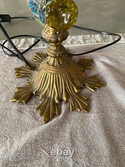 Lampe art déco Murano bronze et verre vintage de style art nouveau
