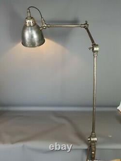 Lampe articulée d'atelier à 3 bras & fixation de table, vintage