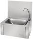 Lave-main Mural Lavabo À Commande Fémorale Au Genou Robinet 140mm Inox/laiton