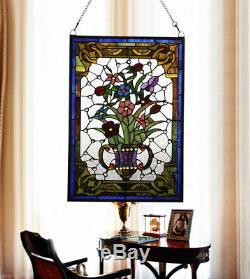 Makenier Style Tiffany effet vitrail Art vintage fleur décorative vase en