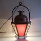 N1978 Lanterne Cuivre éclairage Xixe Vintage Art Nouveau Fait Main Pn France