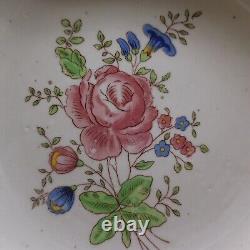 N23.321 assiette creuse vide-poche vintage art nouveau céramique faïence fleur