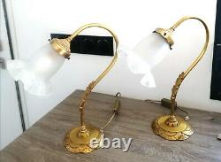 Paire de Lampe Art Deco/art Nouveau, lampe vintage, lampe bureau