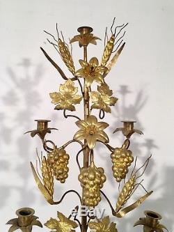 Paire de chandeliers Bronze Vintage