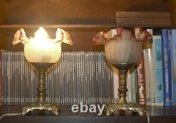 Paire vintage de lampe de table art nouveau Mid century 1960
